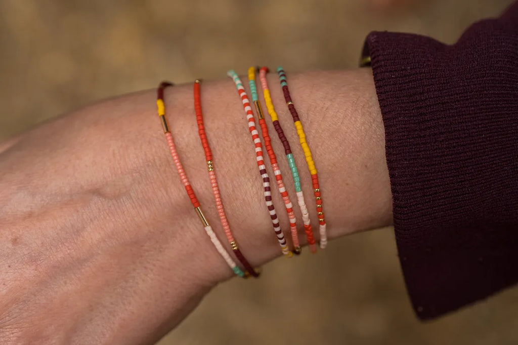 Kleurenset: Oker - 8 kralenkleurtjes (6 wensbandjes)