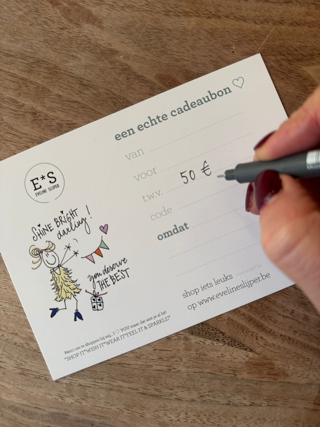 E*S Gift Card (Cadeaubon)
