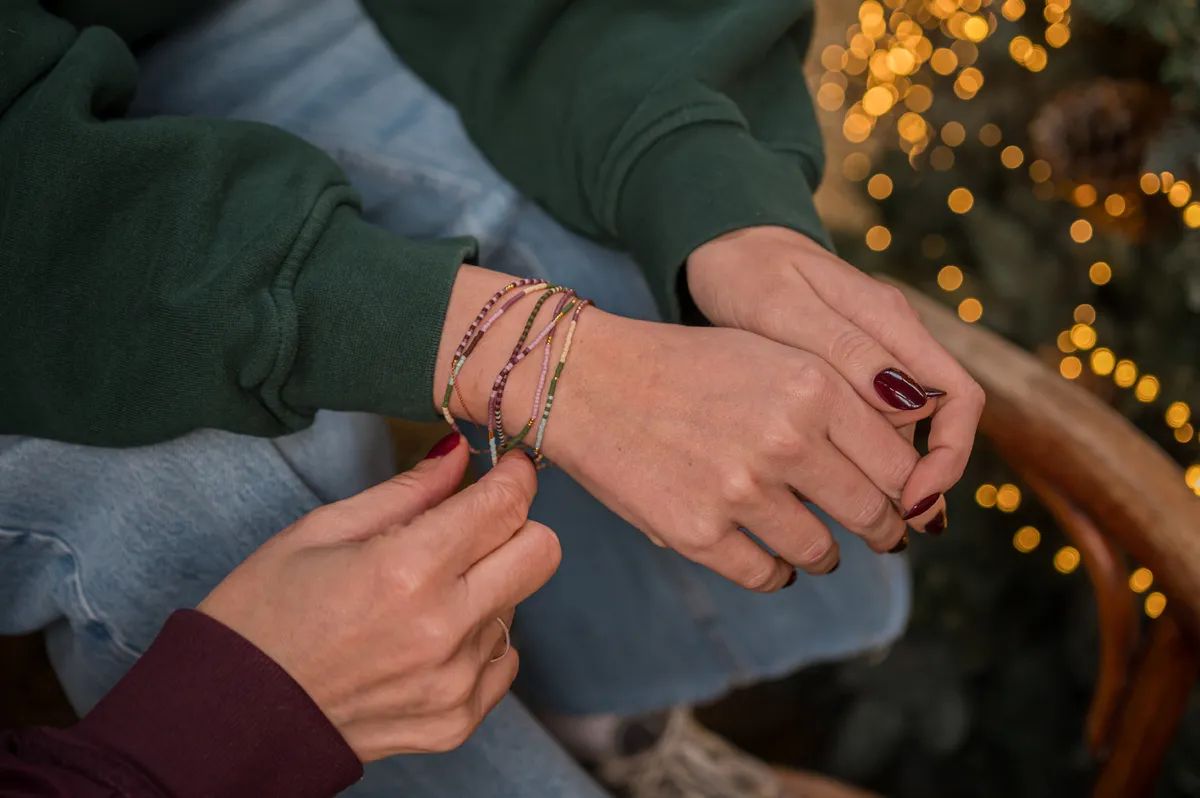 Kleurenset: Camel Brown touwtje - 8 kralenkleurtjes (6 wensbandjes)