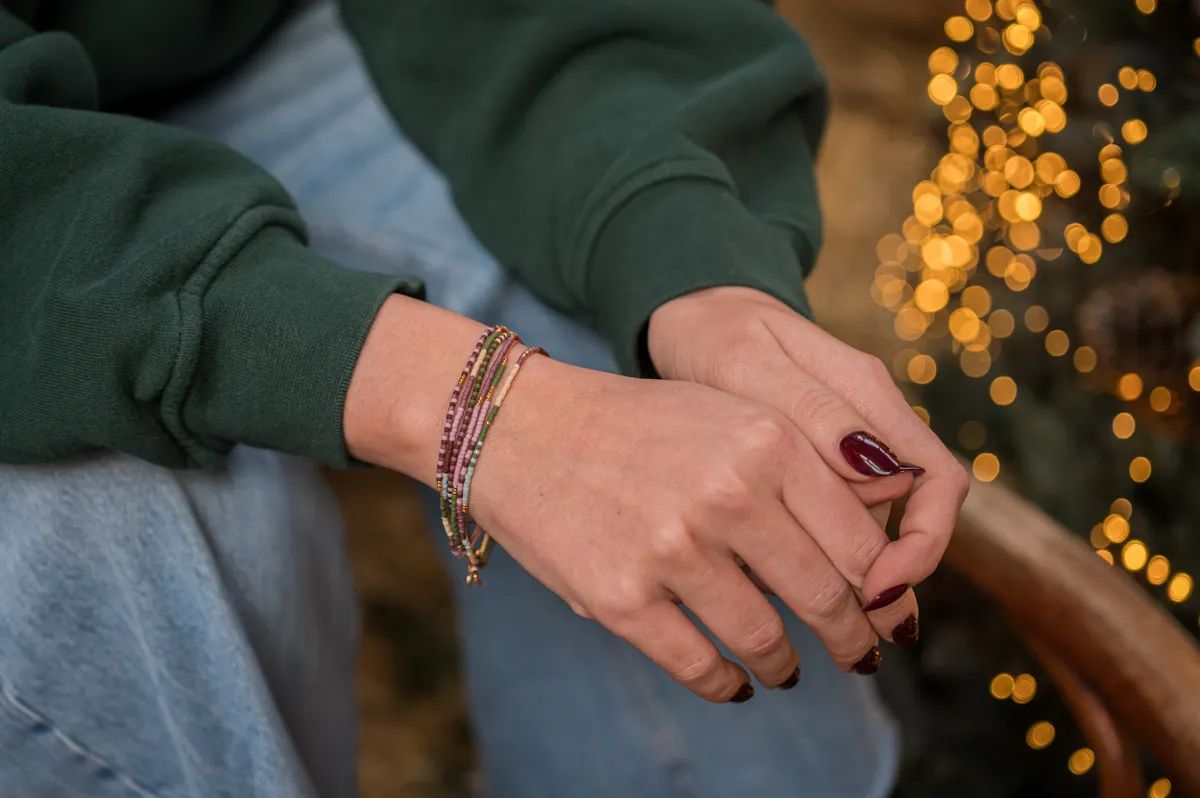 Kleurenset: Camel Brown touwtje - 8 kralenkleurtjes (6 wensbandjes)