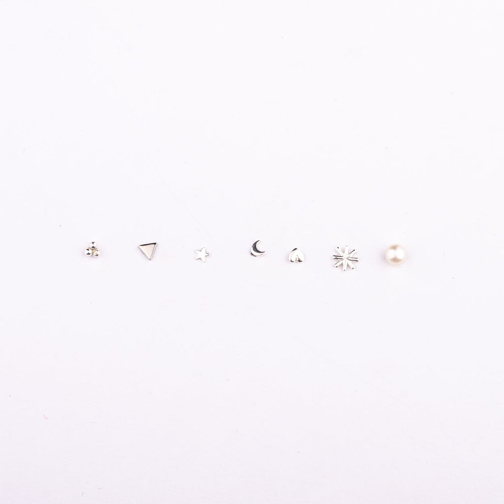 Zilveren stekertjes met mini figuurtjes